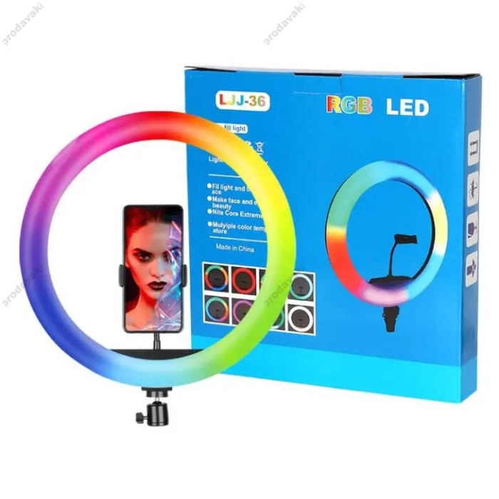 Лампа Кільцева Led CH LJJ-36 RGB 36см 25W 2700-5500K