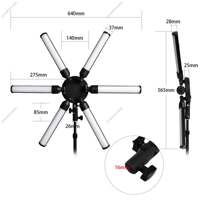 Лампа відеосвітло STAR LIGHT LED CH HD-60X 60W 3200K-5600K