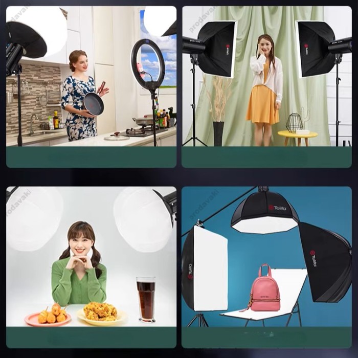 Комплект Soft Box прожектор штатив LED Tolifo FS-200B 220W 2700-6500k 95+