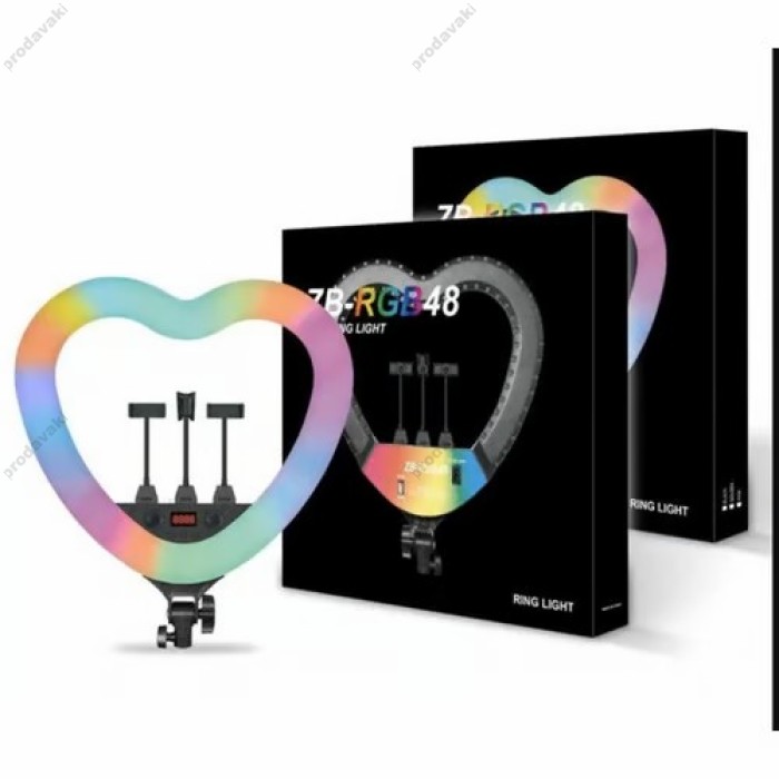 Лампа Кільцева Heart Shaped Light LED CH ZB-48RGB 48cm 19" 55W 3200-5600K