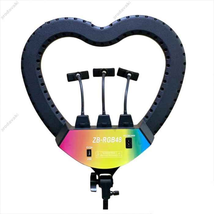 Лампа Кільцева Heart Shaped Light LED CH ZB-48RGB 48cm 19" 55W 3200-5600K