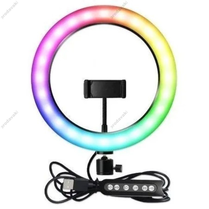 Лампа кільцева LED CH 3D-33 RGB 33cm 13" 20W 3000-6000K