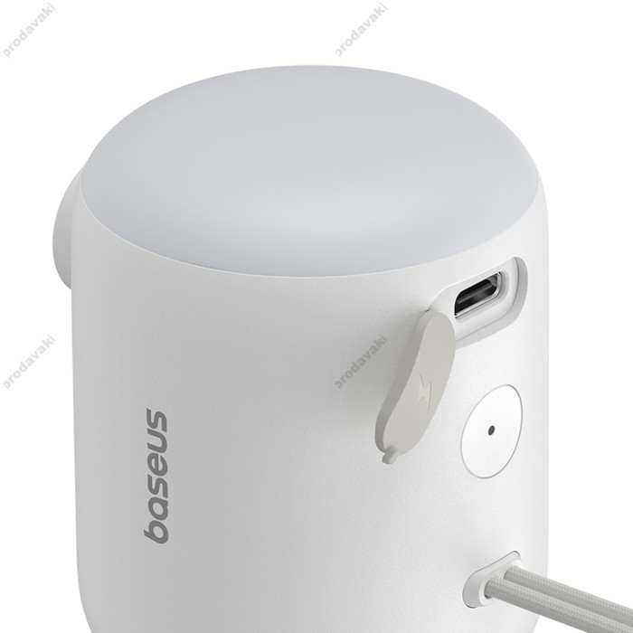 Портативний акумуляторний компресор насос Baseus Pocketgo Portable Air Pump Stellar 1600 mAh White (C11157700221-00)