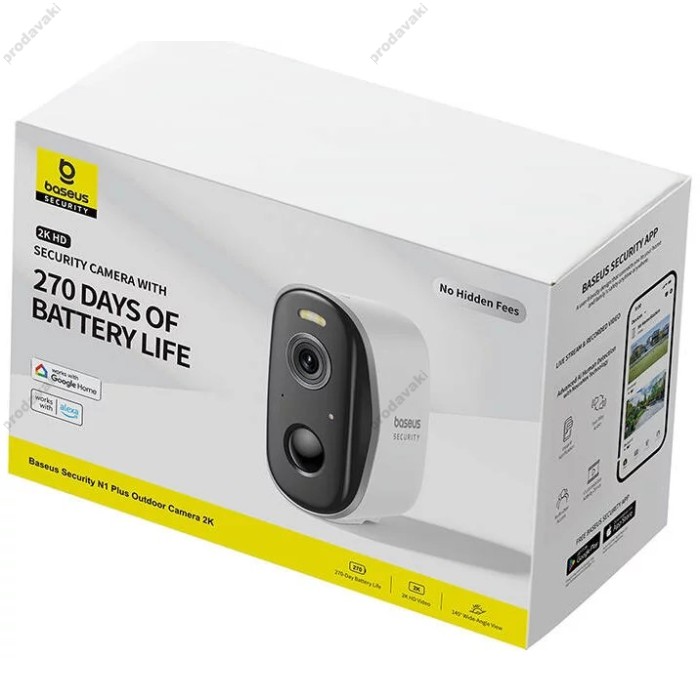 Камера відеоспостереження Baseus Security N1 Plus Outdoor Camera 2k White (S0TZ002130)