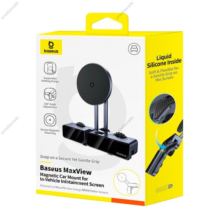 Автомобільний тримач Baseus MaxView Magnetic Car Mount for In-Vehicle Infotainment Screen Grey C40180701813-00