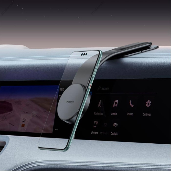 Автомобільний тримач Baseus C02 PrimeTrip Magnetic Car Mount Stick-on Type (Android Version) Black C40169005113-00