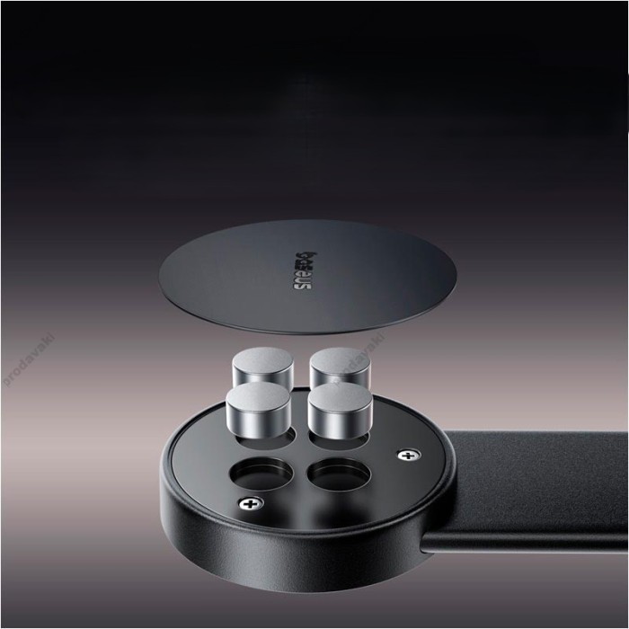 Автомобільний тримач Baseus C02 PrimeTrip Magnetic Car Mount Stick-on Type (Android Version) Black C40169005113-00