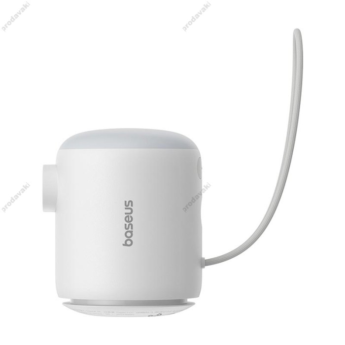 Портативний акумуляторний компресор насос Baseus Pocketgo Portable Air Pump Stellar 1600 mAh White (C11157700221-00)