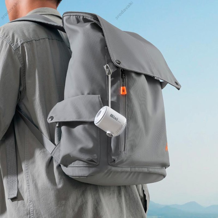 Портативний акумуляторний компресор насос Baseus Pocketgo Portable Air Pump Stellar 1600 mAh White (C11157700221-00)