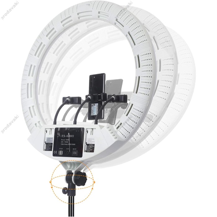 Лампа Кільцева LED Veron FS-640 II 55см 100W 3200-5500K white з дзеркалом
