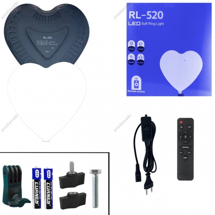 Лампа відеосвітло LED CH RL-520 40*42см світильник серце 55W 2700-6500K