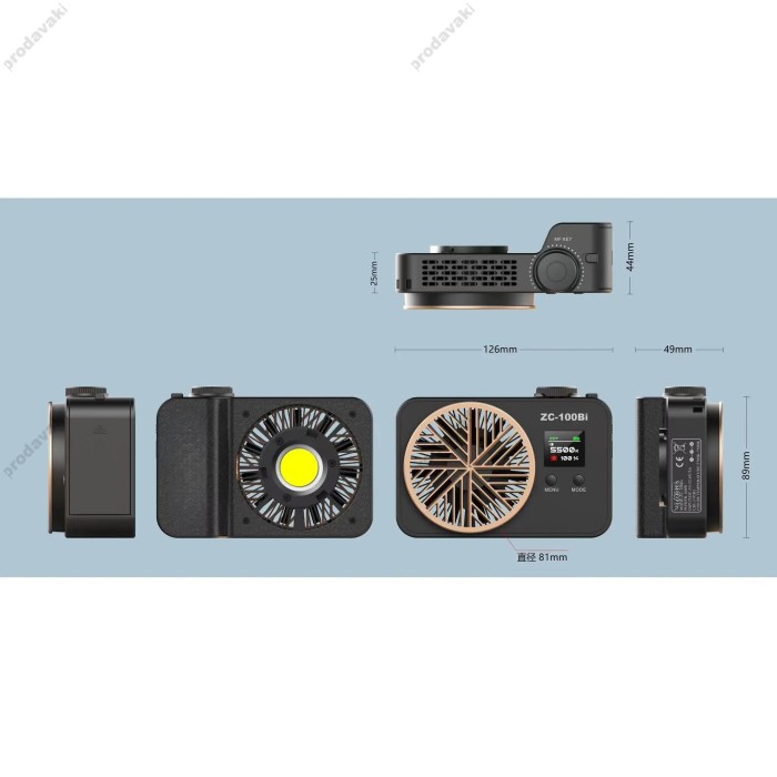 Лампа відеосвітло LED Veron ZC-100Bi 100W 2700-7500K