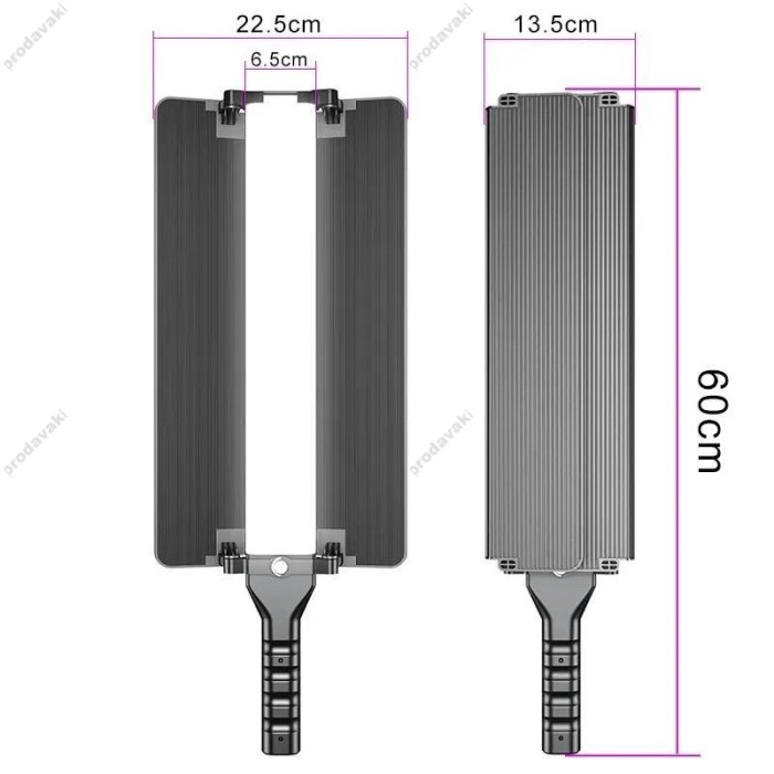 Лампа відеосвітло LED CH R1000 RGB 40x6.5 cm 204 Lights 3000K-6000K 22W 360° Ручний