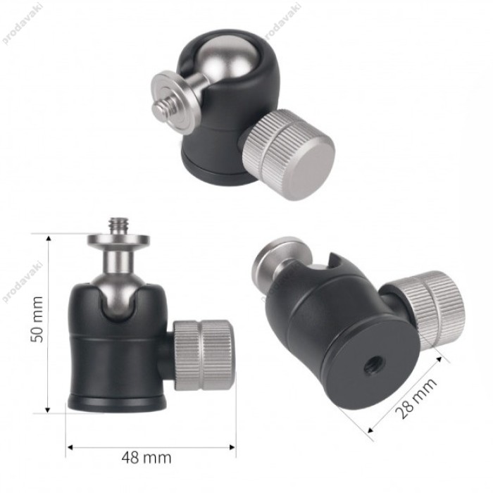 Шарнірне кріплення універсальне 360° BH-V02 різьблення 1/4