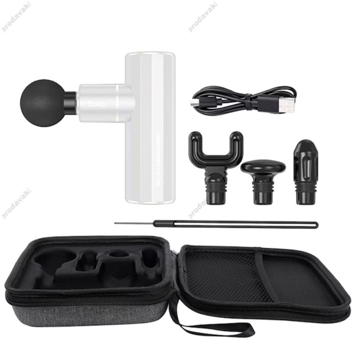 Фітнес-масажер для м'язів Hoco HP50 electric mini silent Massager 10h White