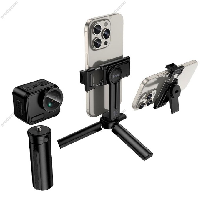 Стійка штатив HOCO K100 Prestigio mini tripod ¼ 0.15m Black