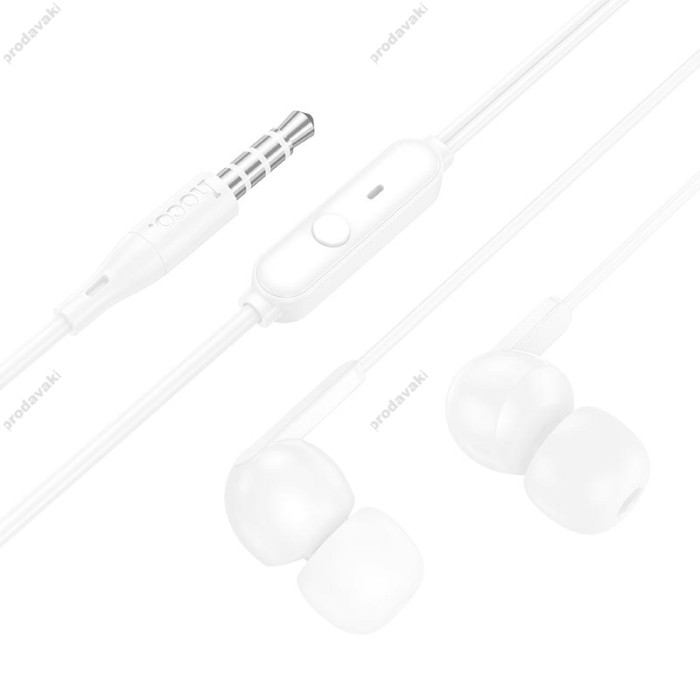 Дротові навушники Hoco M124 Wide universal earphones with microphone 3.5mm White