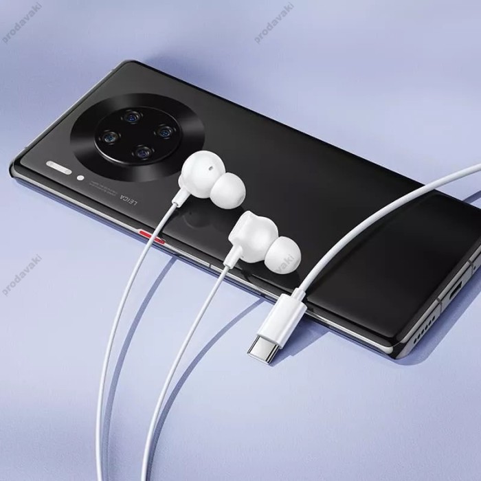 Дротові навушники HOCO M117 Victory universal digital earphones with mic Type-C White