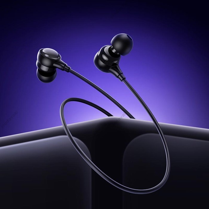 Дротові навушники HOCO M116 Benevolent universal digital earphones with microphone Lightning Black