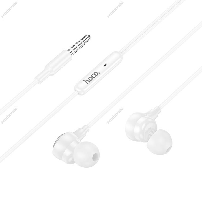 Дротові навушники HOCO M116 Benevolent universal digital earphones with microphone 3.5mm White