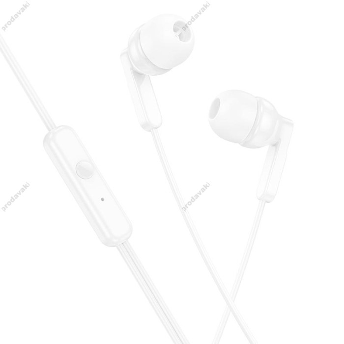 Дротові навушники HOCO M121 Bright universal earphones with microphone 3.5mm White