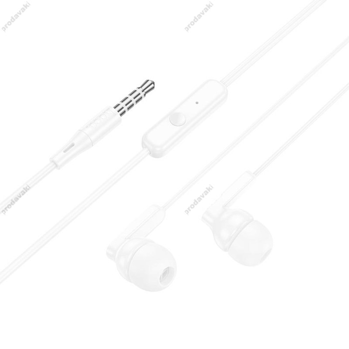 Дротові навушники HOCO M121 Bright universal earphones with microphone 3.5mm White