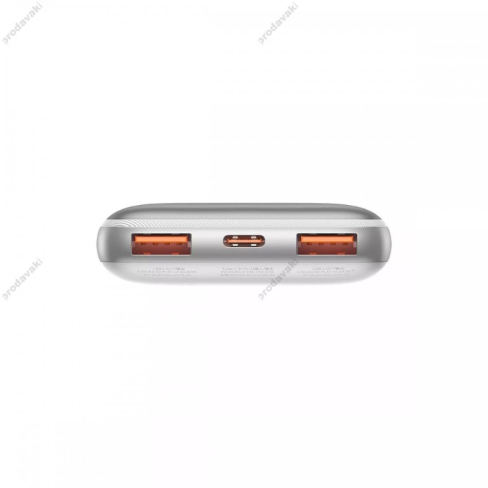 Повербанк портативний акумулятор Power bank Baseus Bipow Pro Digital Display 22.5W 10000 mAh White PPBD040002
