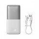 Повербанк портативний акумулятор Power bank Baseus Bipow Pro Digital Display 22.5W 10000 mAh White PPBD040002