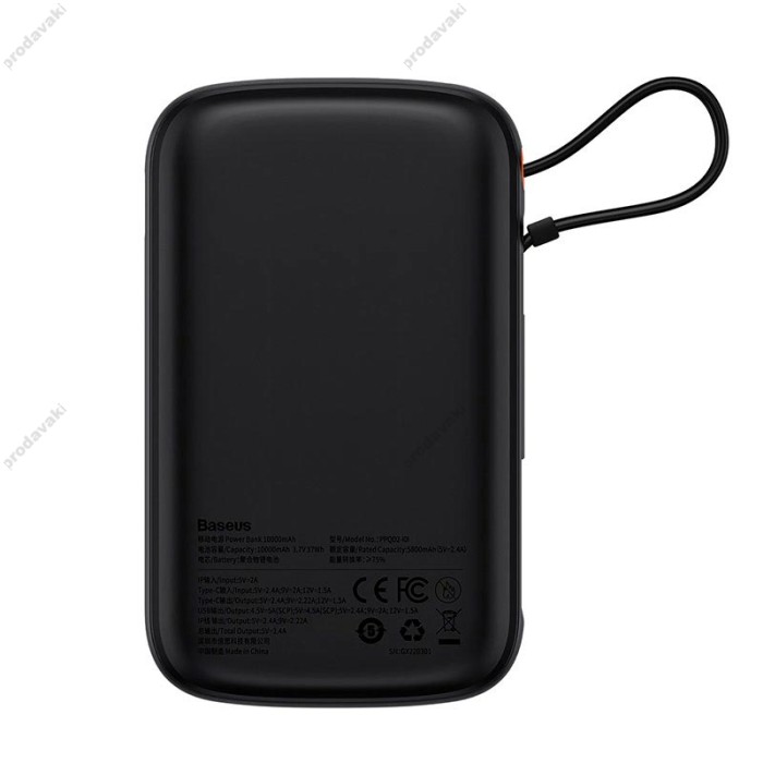 Повербанк портативний акумулятор Power bank Baseus Qpow Pro Digital Display (Lightning Cable) 20W 10000 mAh Black PPQD020001