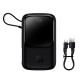 Повербанк портативний акумулятор Power bank Baseus Qpow Pro Digital Display (Lightning Cable) 20W 10000 mAh Black PPQD020001