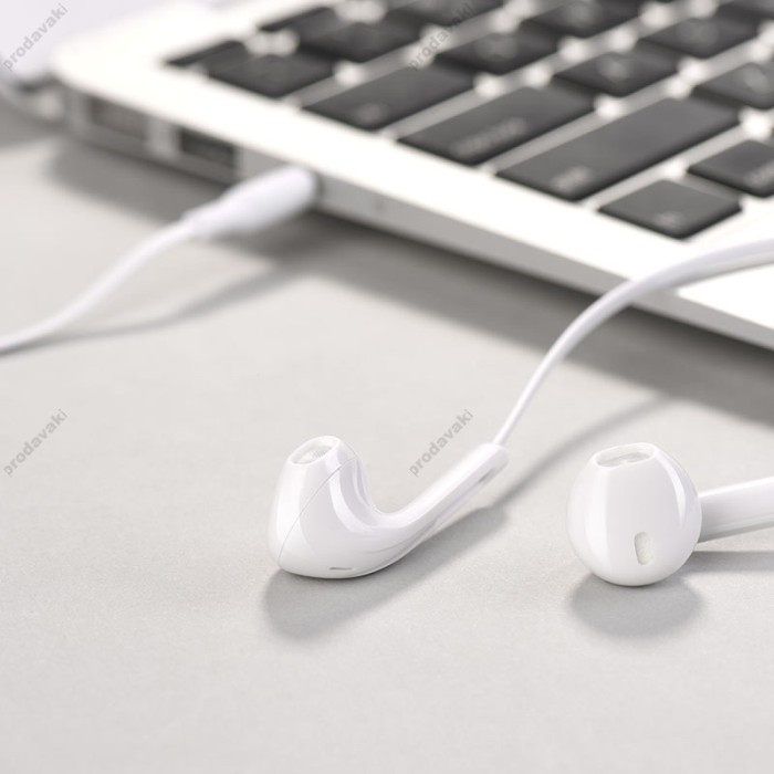 Дротові навушники HOCO M39 Rhyme sound earphones with microphone White