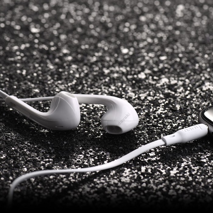 Дротові навушники HOCO M39 Rhyme sound earphones with microphone White