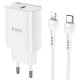 Мережевий зарядний пристрій HOCO N14 Smart single port Type-C to Lightning 20W White