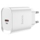 Мережевий зарядний пристрій HOCO N14 Smart single port Type-C to Lightning 20W White