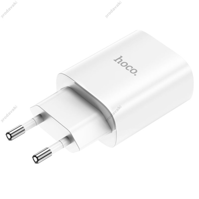 Мережевий зарядний пристрій HOCO N14 Smart single port Type-C to Lightning 20W White