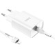 Мережевий зарядний пристрій HOCO N14 Smart single port Type-C to Lightning 20W White