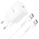 Мережевий зарядний пристрій HOCO N27 Innovative Type-C Cable 20W White