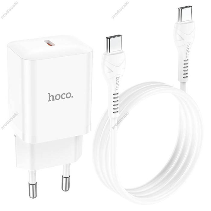 Мережевий зарядний пристрій HOCO N27 Innovative Type-C Cable 20W White