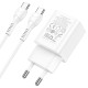 Мережевий зарядний пристрій HOCO N27 Innovative Type-C Cable 20W White