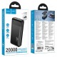 Повербанк портативний акумулятор Power bank Hoco J159A Essence fully compatible 22.5W 20000 mAh Black