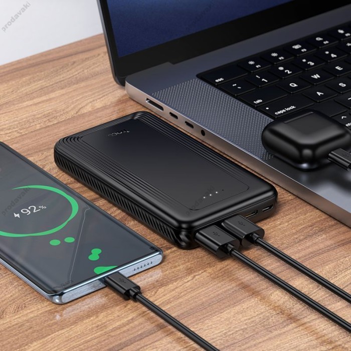 Повербанк портативний акумулятор Power bank Hoco J165 Honey 10000 mAh Black