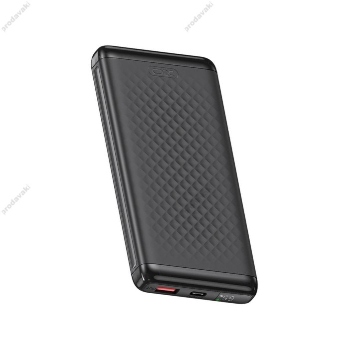 Повербанк портативний акумулятор Power bank XO PB308 USB-C 20W/USB-A 22.5W 10000 mAh Black