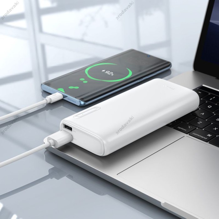 Повербанк портативний акумулятор Power bank Hoco J158A Runner 10000 mAh White
