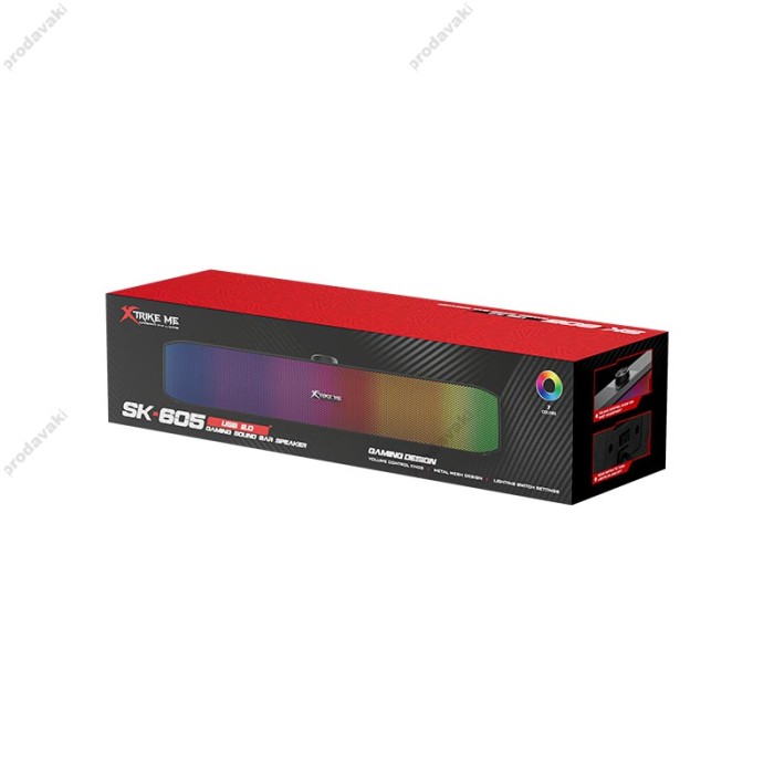 Комп'ютерна колонка XTRIKE ME SK-605 Wired Speaker RGB 6W Black