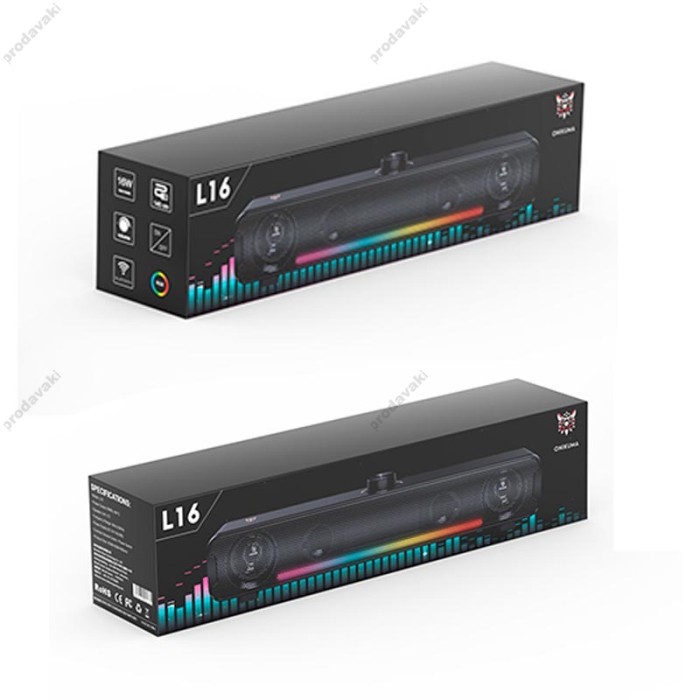 Комп'ютерна колонка ONIKUMA L16 Backlight RGB 16W Black