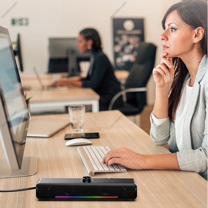 Комп'ютерна колонка ONIKUMA L16 Backlight RGB 16W Black