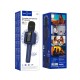 Портативна колонка-мікрофон HOCO L24 Shine karaoke microphone BT5.4, USB/TF/AUX RGB BT 5.4 Blue