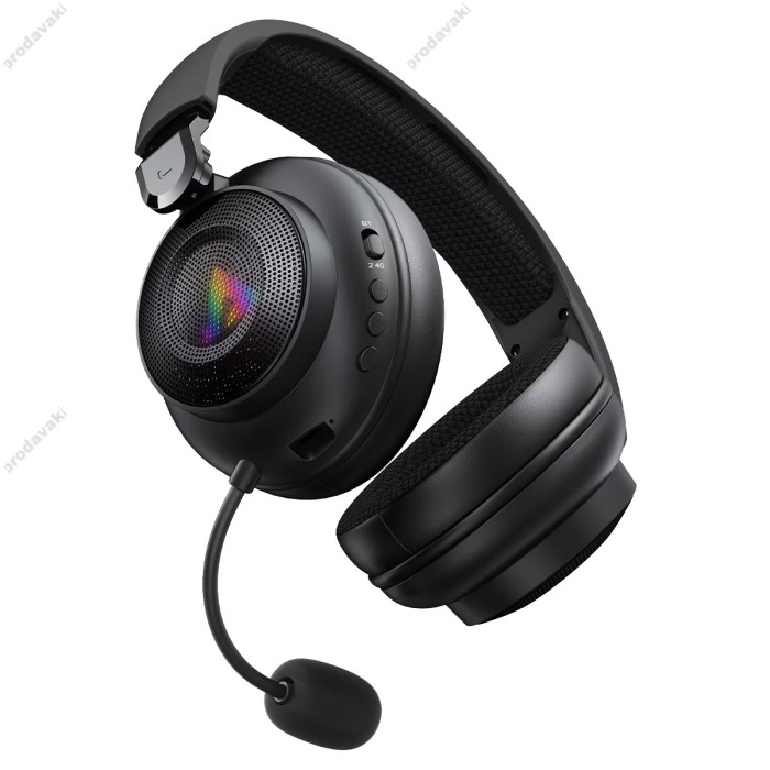 Бездротові Bluetooth навушники ACEFAST H15 RGB gaming wireless headset BT 6.0 Black