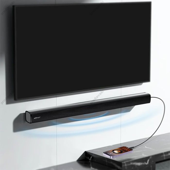 Портативна колонка Bluetooth Саундбар ACEFAST K6 Pro 2.1 channel sound system BT 5.4 200W Black