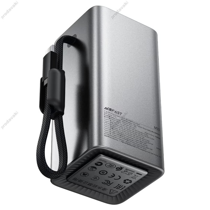 Повербанк портативний акумулятор Power bank ACEFAST M33 Fast Charging 20000 mAh 100W Black